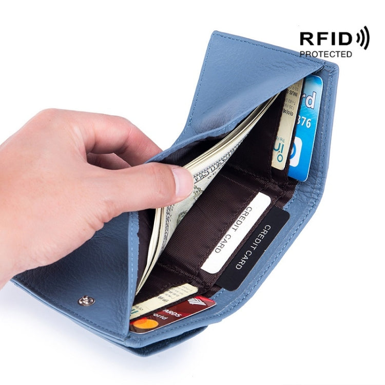 CL-2753 Leather RFID Short Coin Purse Wallet(Black) - free shipping - PMC TechLife - Order now!