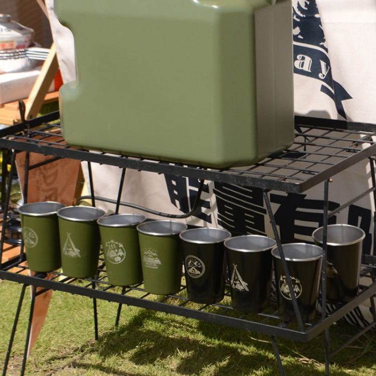 4 PCS / Set Outdoor Picnic Stainless Steel Cup With Storage Bag (White) - Cookwares & Tablewares by PMC Jewellery | Online Shopping South Africa | PMC Jewellery