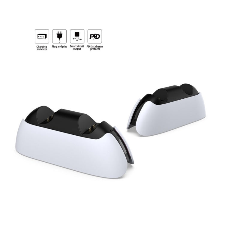 DOBE TP5-05103 Contact-Type Gamepad Charging Base With Indicator Light For PS5(White) - free shipping - PMC TechLife - Order now!