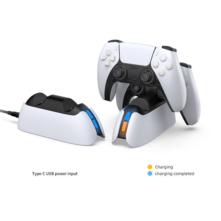 DOBE TP5-05103 Contact-Type Gamepad Charging Base With Indicator Light For PS5(White) - free shipping - PMC TechLife - Order now!