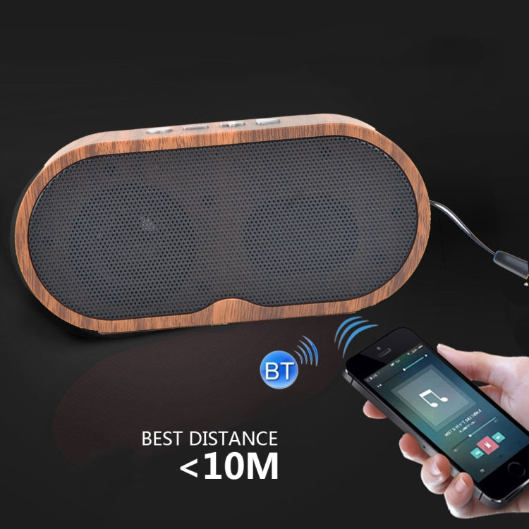 F3 Retro Wood-Grain Mini Bluetooth Speaker Support TF Card(Shallow Grain) - Mini Speaker by PMC Jewellery | Online Shopping South Africa | PMC Jewellery