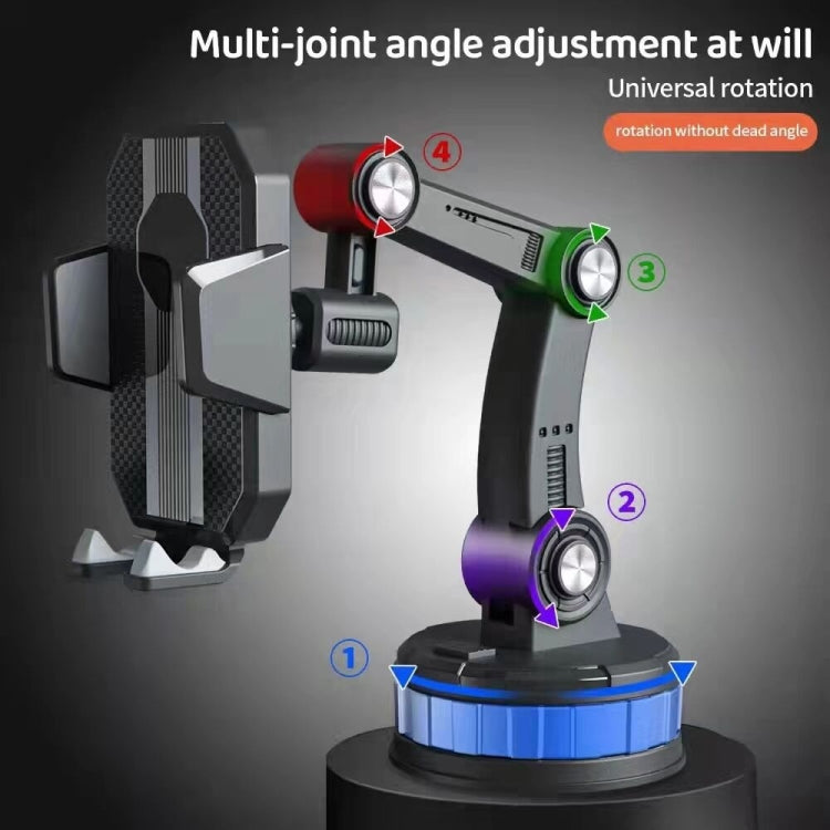 X-0566 Big Suction Cup Car Phone Holder Center Console Phone Holder(Black Gray) - Car Holders by PMC TechLife | Online Shopping South Africa | PMC TechLife
