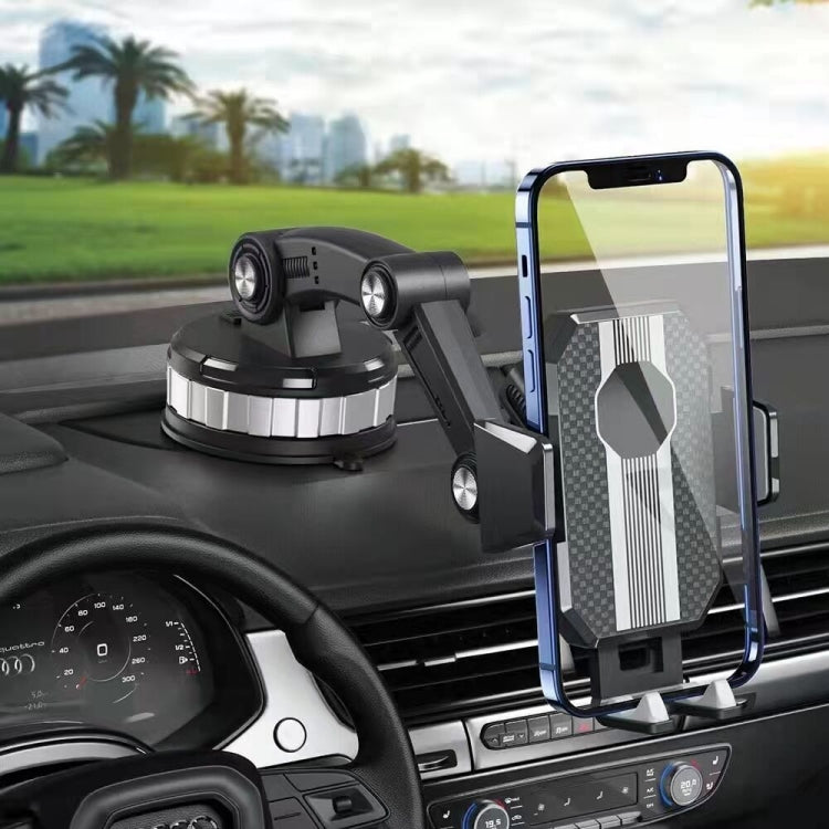 X-0566 Big Suction Cup Car Phone Holder Center Console Phone Holder(Black Gray) - Car Holders by PMC TechLife | Online Shopping South Africa | PMC TechLife