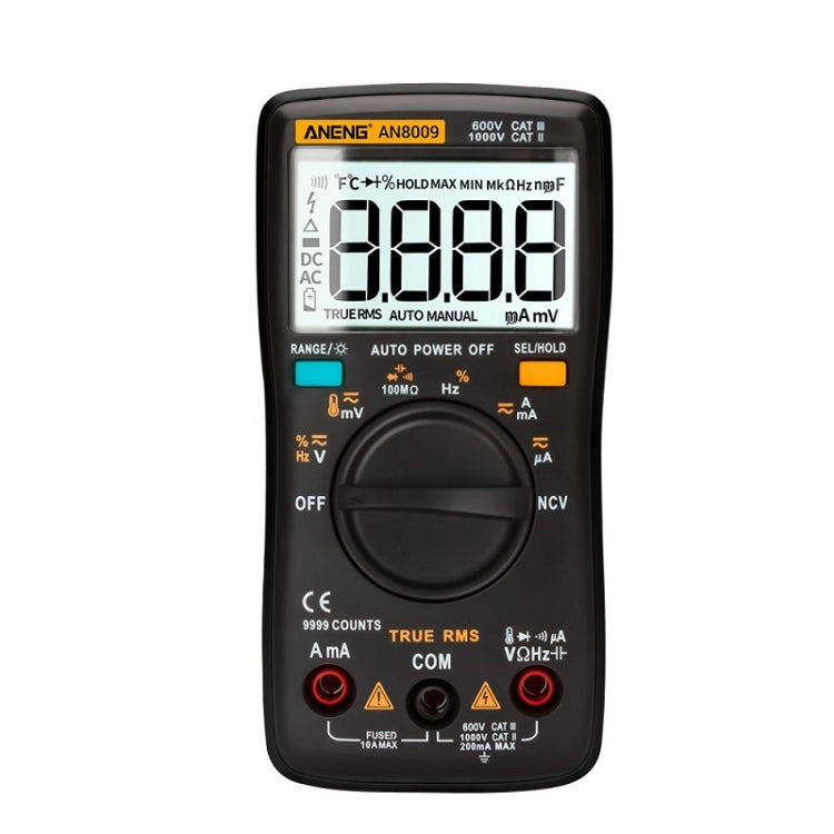 ANENG AN8009 NVC Digital Display Multimeter, Specification: Standard with Cable(Black) - free shipping - PMC TechLife - Order now!