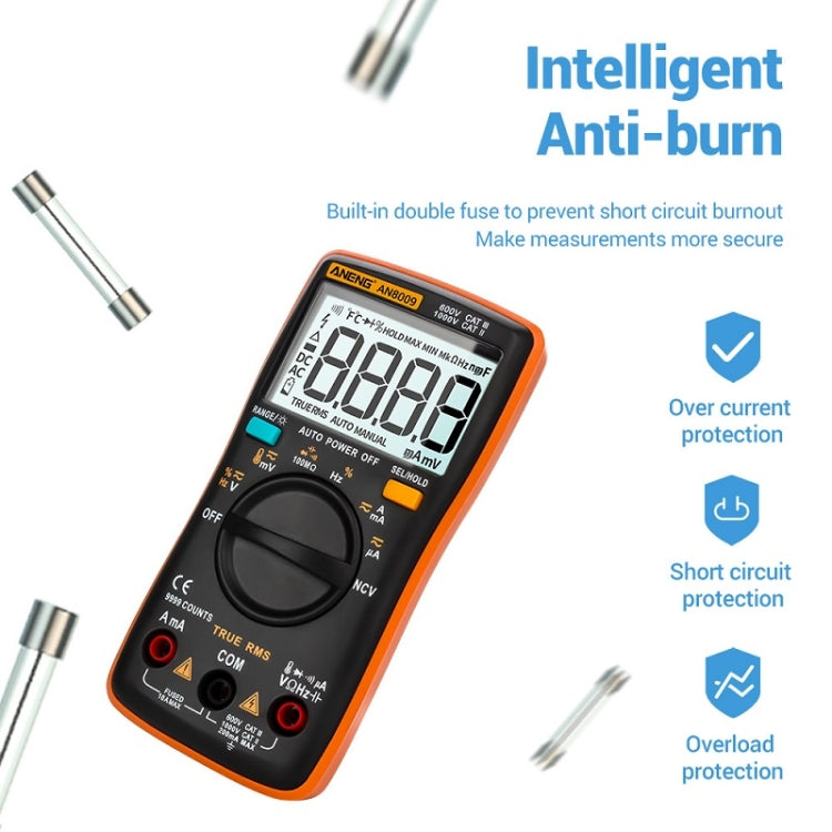ANENG AN8009 NVC Digital Display Multimeter, Specification: Standard with Cable(Red) - free shipping - PMC TechLife - Order now!