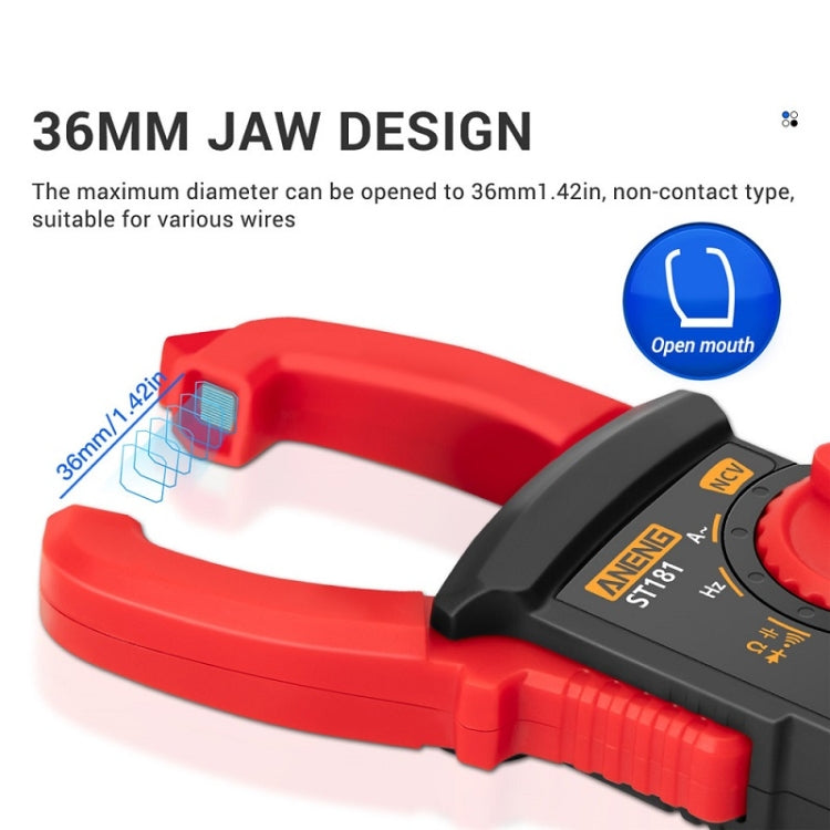 ANENG Intelligent Digital Backlit Clamp-On High-Precision Multimeter, Specification: ST183 6000-counts - Digital Multimeter by ANENG | Online Shopping South Africa | PMC TechLife | Buy Now Pay Later Mobicred
