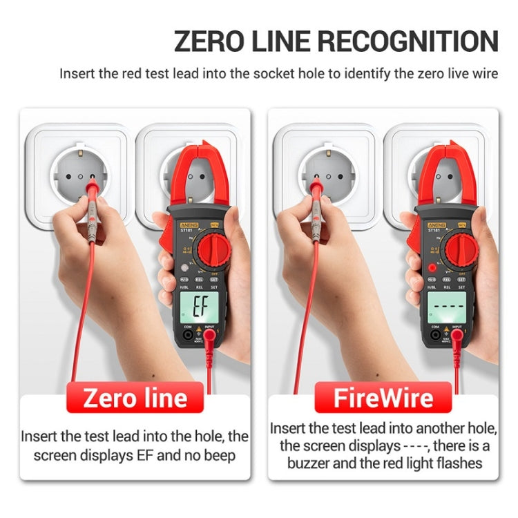 ANENG Intelligent Digital Backlit Clamp-On High-Precision Multimeter, Specification: ST183 6000-counts - Digital Multimeter by ANENG | Online Shopping South Africa | PMC TechLife | Buy Now Pay Later Mobicred