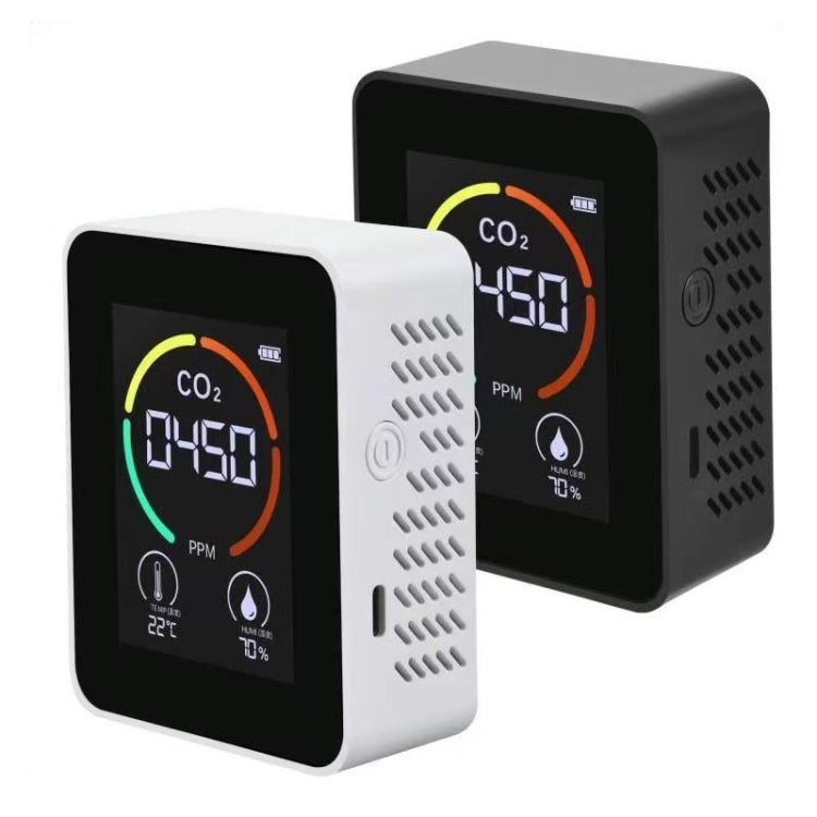 XY-T01 Temperature Humidity Display CO2 Meter Carbon Dioxide Air Quality Detector(Semiconductor White) - Gas Monitor by PMC TechLife | Online Shopping South Africa | PMC TechLife | Buy Now Pay Later Mobicred