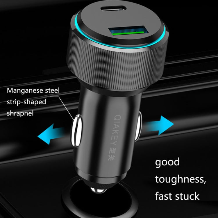 QIAKEY TM330 Dual Port Fast Charge Car Charger - Car Charger by QIAKEY | Online Shopping South Africa | PMC Jewellery | Buy Now Pay Later Mobicred