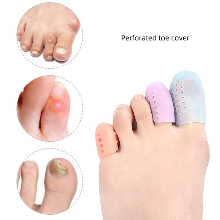 10 Pairs With Hole Toe Set High Heels Anti-Wear Anti-Pain Toe Protective Cover, Size: S(Skin Color) - Corrector by PMC Jewellery | Online Shopping South Africa | PMC Jewellery