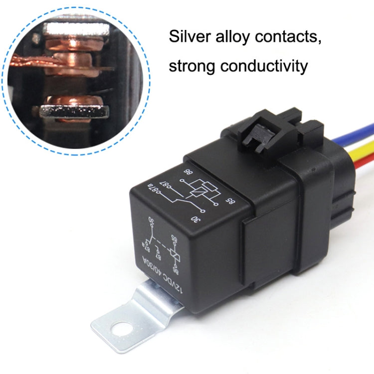 1040 5 Pin Waterproof Integrated Automotive Relay With Bracket, Rated voltage: 12V - Relays by PMC TechLife | Online Shopping South Africa | PMC TechLife | Buy Now Pay Later Mobicred