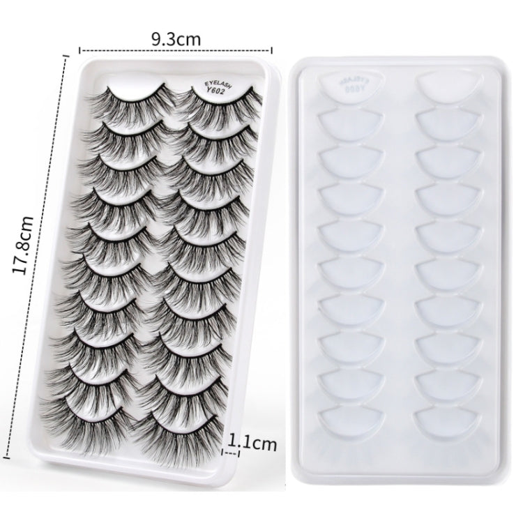 10 Pairs 3D Cat Eye False Eyelashes Naturally Thick And Fluffy Eyelashes(Y608) - Eyes by PMC Jewellery | Online Shopping South Africa | PMC Jewellery