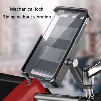 QX-21 Aluminum Alloy Bicycle Shockproof Riding Navigation Mobile Phone Holder(Black) - Holders by PMC Jewellery | Online Shopping South Africa | PMC Jewellery