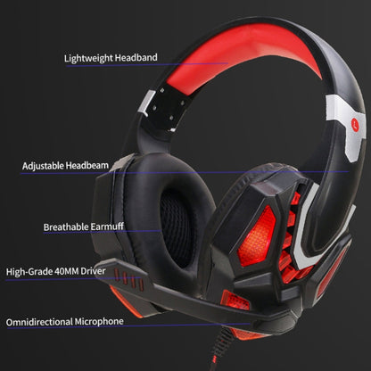 Soyto G10 Gaming Computer Headset For USB (Black Red) - Multimedia Headset by Soyto | Online Shopping South Africa | PMC Jewellery