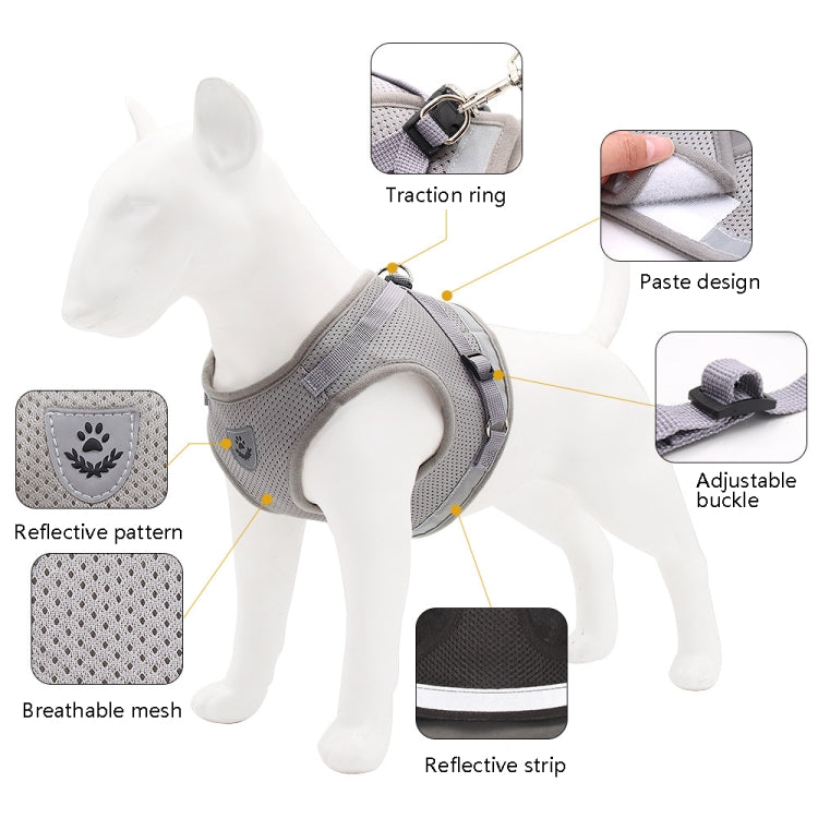 BL-844 Pet Chest Straps Reflective Breathable Dog Rope, Size: L(Black) - free shipping - PMC TechLife - Order now!