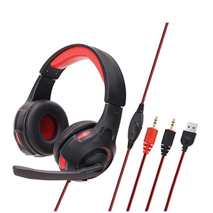 Soyto SY885MV Luminous Gaming Computer Headset For PC (Black Red) - Multimedia Headset by Soyto | Online Shopping South Africa | PMC Jewellery