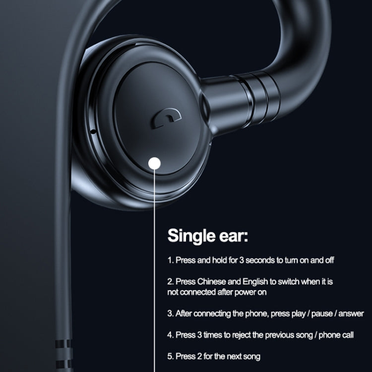 M99 Bluetooth V5.2 Single Earhook Business Headphone(Black+Blue) - Bluetooth Earphone by PMC TechLife | Online Shopping South Africa | PMC TechLife