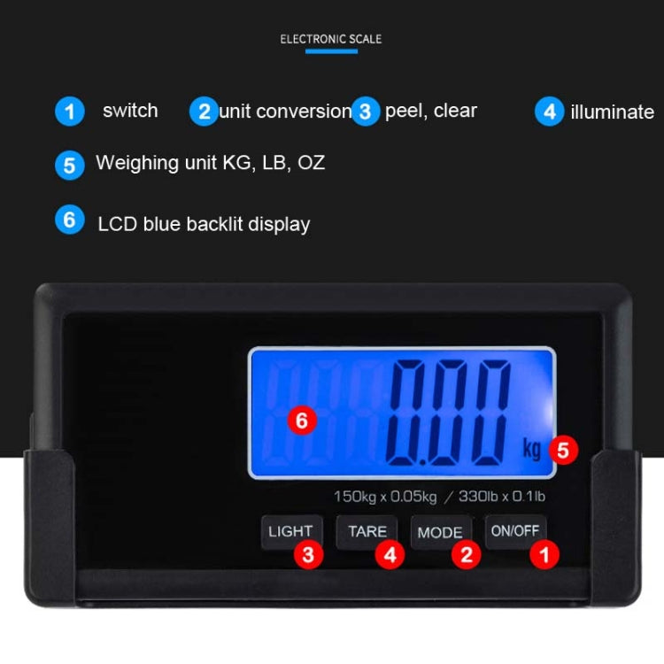 180kg / 0.1kg Wireless Transmission Split Scale Electronic Scale Portable Express Scale Animal Scale,CN Plug - Kitchen Scales by PMC TechLife | Online Shopping South Africa | PMC TechLife