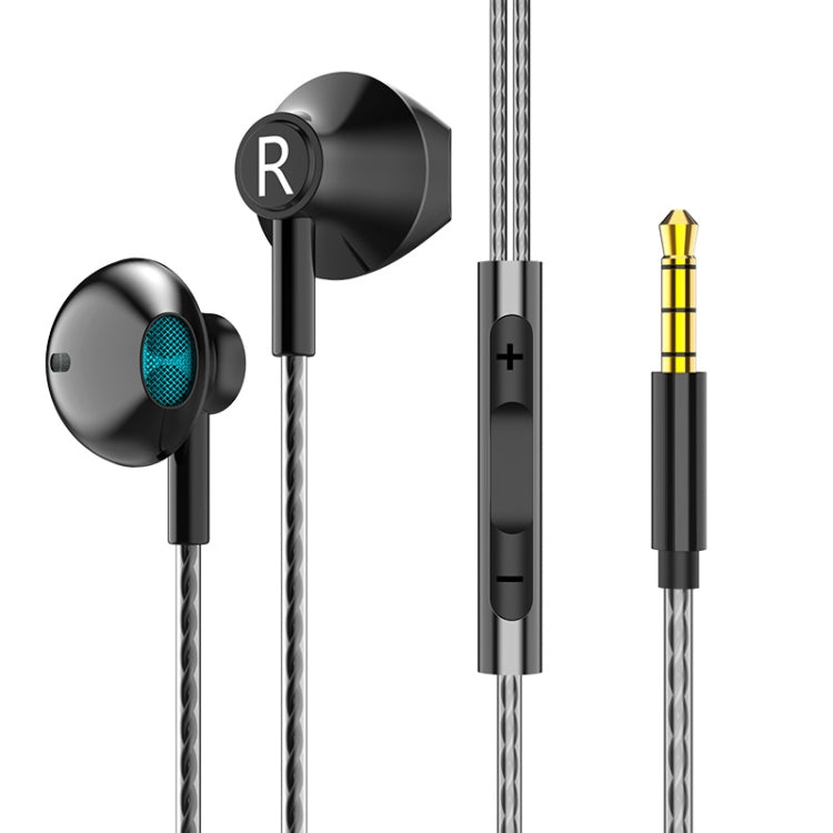 TS5000 3.5mm Metal Subwoofer Wired Earphone(Black) - Normal Style Earphone by PMC TechLife | Online Shopping South Africa | PMC TechLife