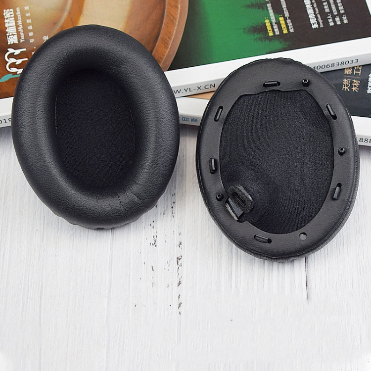 1 Pair PU Leather Earpads for Sony WH-1000XM4, Color: Black+Buckle - Earmuff & Pad by PMC Jewellery | Online Shopping South Africa | PMC Jewellery