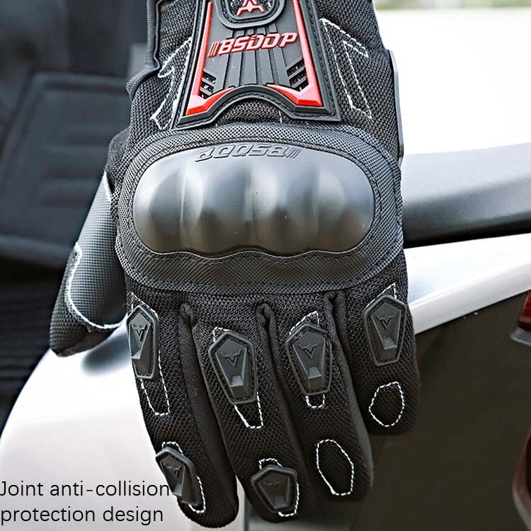 BSDDP RH-A0132 Full Finger Protection Outdoor Motorcycle Gloves, Size: L(Black) - Locomotive Gloves by BSDDP | Online Shopping South Africa | PMC Jewellery