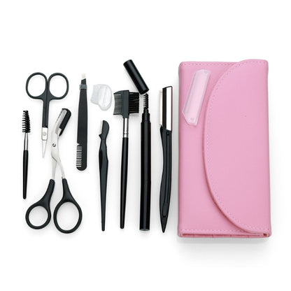 8 PCS/Set Eyebrow Trimming Beauty Tool(Pink) - Tools by PMC Jewellery | Online Shopping South Africa | PMC Jewellery