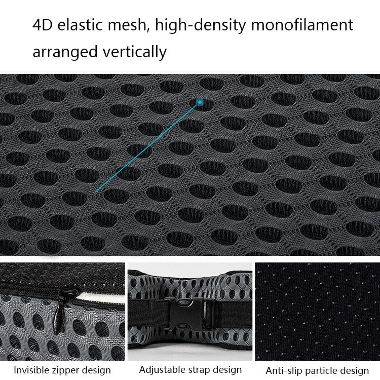 Thickened Breathable Memory Foam Car Seat Cushion(QFC047 Gray) - Seat Accessories by PMC TechLife | Online Shopping South Africa | PMC TechLife