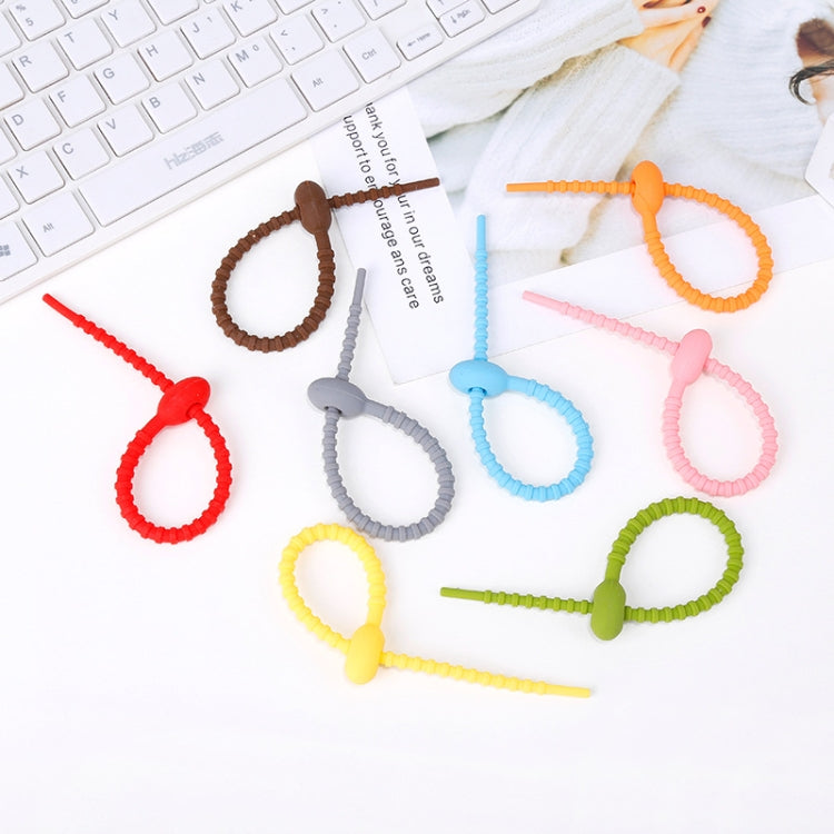 20 PCS Silicone Data Cable Storage Strap Cable Organizer(Blue) - Cable Organizer by PMC TechLife | Online Shopping South Africa | PMC TechLife