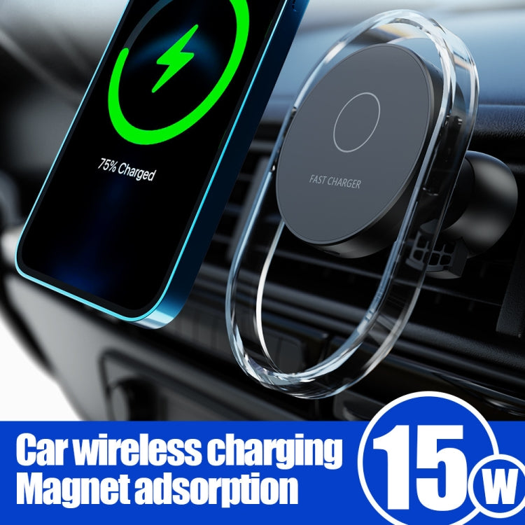 F9199 15W Magnetic Car Wireless Charger Phone Bracket(Black) - Wireless Charger Holders by PMC Jewellery | Online Shopping South Africa | PMC Jewellery