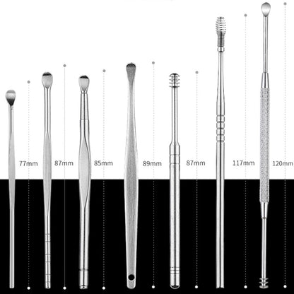 QILIZUO  3 Sets Stainless Steel Double-Ended Screw Ear Scoop - Ear Care Tools by PMC Jewellery | Online Shopping South Africa | PMC Jewellery