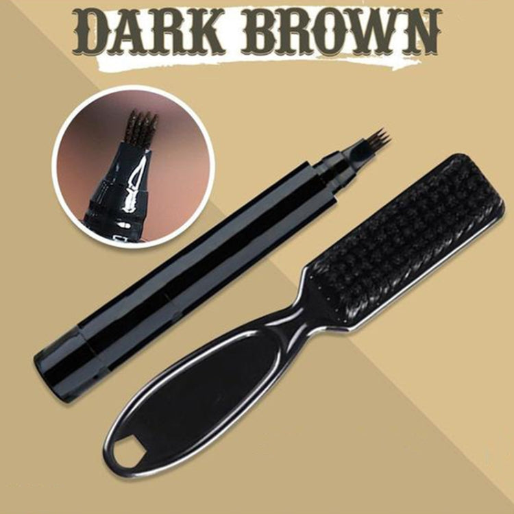 3 Sets Waterproof Beard Filler Beard Styling Pen(Dark Brown) - Face by PMC Jewellery | Online Shopping South Africa | PMC Jewellery