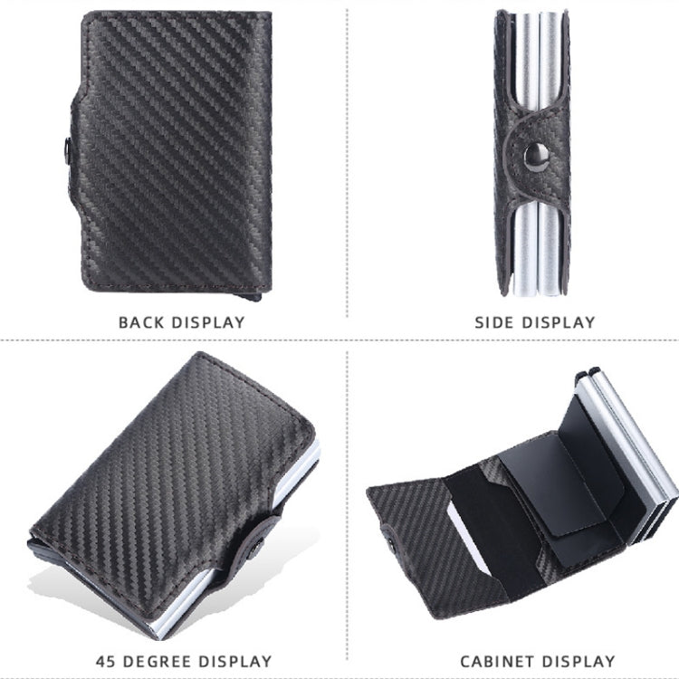 Baellerry K9172 RFID Double Aluminum Box Card Holder Automatic Pop-up Card Holder(Black) - free shipping - PMC TechLife - Order now!