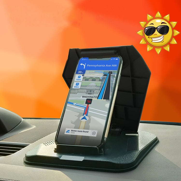 Car Sunshade Anti-Reflective Phone Tablet Holder Compatible with Folding Screen Phones(Matte Black) - Car Holders by PMC TechLife | Online Shopping South Africa | PMC TechLife