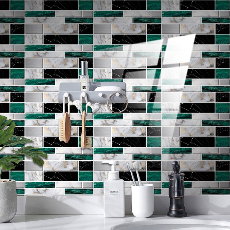 12 PCS 10 x 20cm Brick Pattern Crystal Film Glossy Tile Sticker Floor Sticker(Kit037) - Wall Tile Stickers by PMC TechLife | Online Shopping South Africa | PMC TechLife