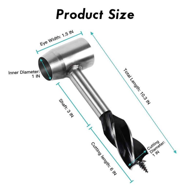 Woodworking Hand Drill Outdoor Survival Drill Hand Screw Drill With PU Case (Brown) - Drill & Drill Bits by PMC TechLife | Online Shopping South Africa | PMC TechLife