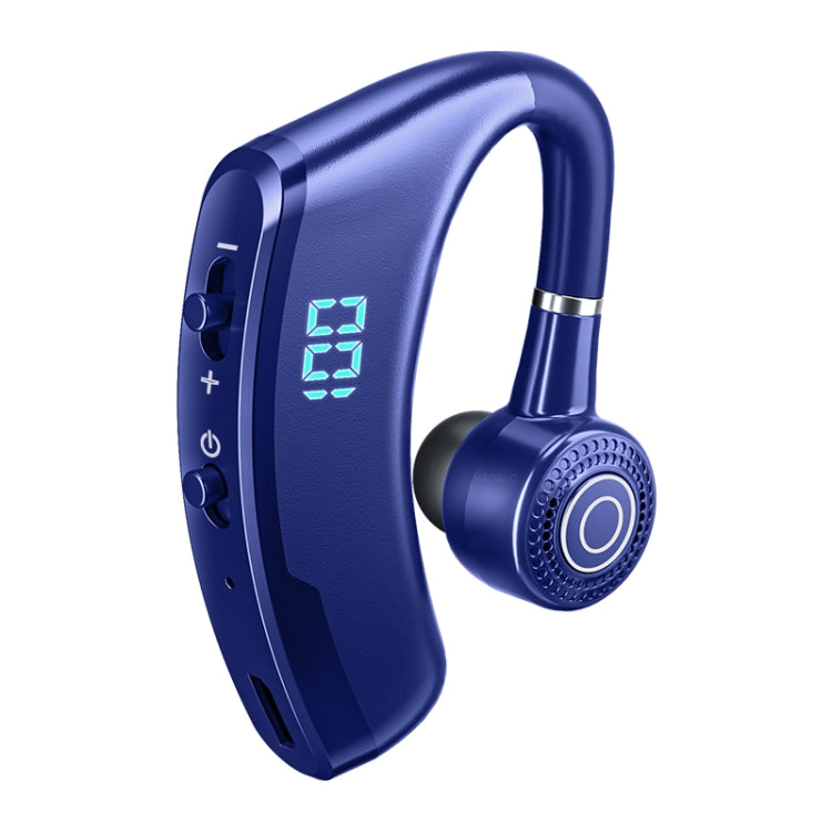V9S Bluetooth Headset Noise Cancelling Headphones With LED Display(Blue Single Ear) - Bluetooth Earphone by PMC Jewellery | Online Shopping South Africa | PMC Jewellery