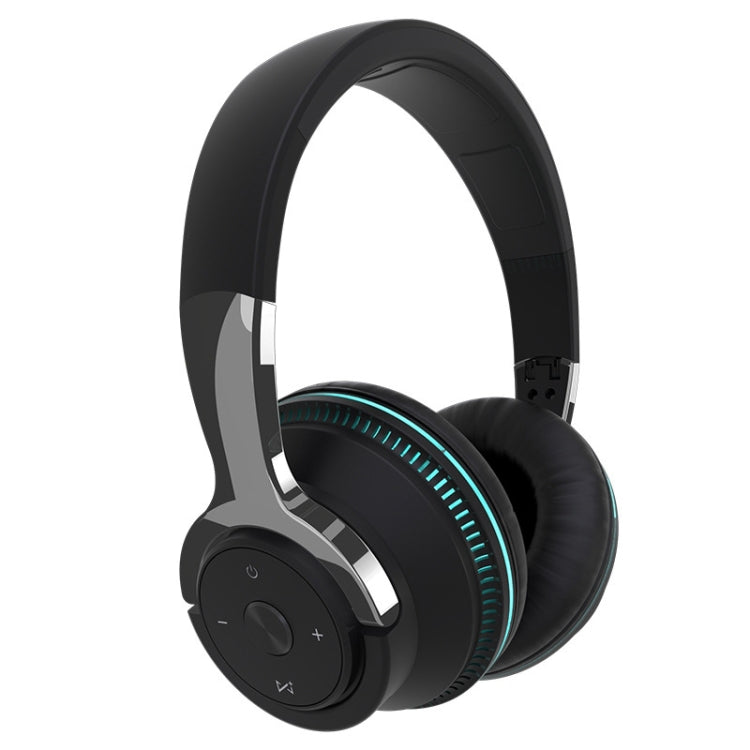 H2 Colorful Luminous Subwoofer Folding Retractable Card Wireless Bluetooth Headset(Black) - Headset & Headphone by PMC TechLife | Online Shopping South Africa | PMC TechLife
