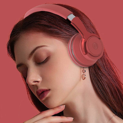 H2 Colorful Luminous Subwoofer Folding Retractable Card Wireless Bluetooth Headset(Red) - Headset & Headphone by PMC Jewellery | Online Shopping South Africa | PMC Jewellery