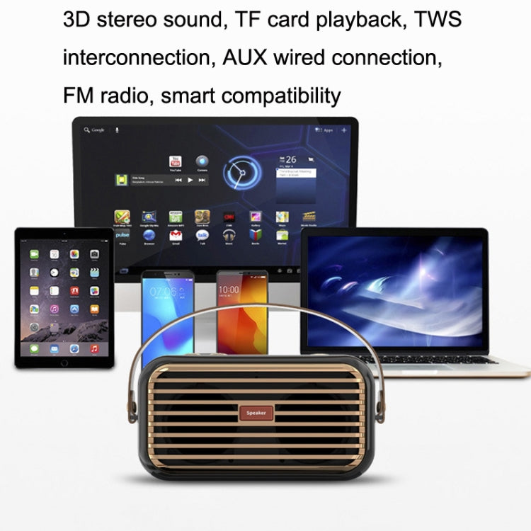 X7 Outdoor Portable Dual Speaker Wireless Bluetooth Retro Portable Speaker(Blue) - Desktop Speaker by PMC TechLife | Online Shopping South Africa | PMC TechLife