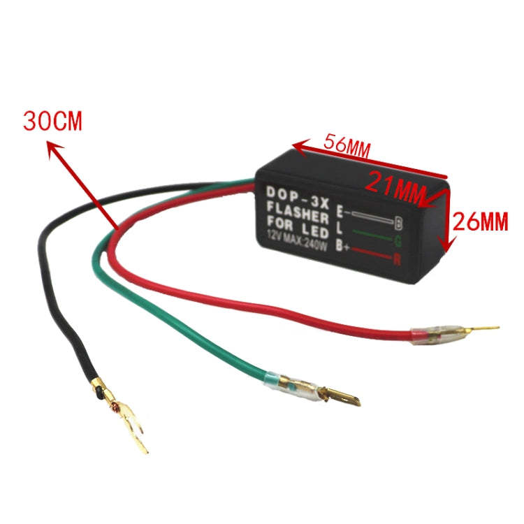 2 PCS DOP-3X LED Turn Signal Effectively Eliminates Flash Warning Function Flash Relay(12V) - Relays by PMC TechLife | Online Shopping South Africa | PMC TechLife