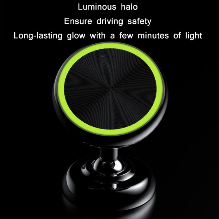 Car Aluminum Alloy Magnetic Mobile Phone Holder, Colour: Black (Luminous) - free shipping - PMC TechLife - Order now!