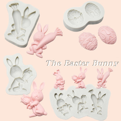 2 PCS Easter Bunny Egg Chocolate Baking Clay Silicone Mold, Specification: Double Egg - Arts & Crafts by PMC Jewellery | Online Shopping South Africa | PMC Jewellery