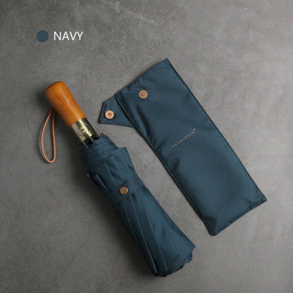 PARACHASE Ten-bone Double-layer Large Windproof Business Automatic Folding Umbrella(Navy) - Umbrellas by PARACHASE | Online Shopping South Africa | PMC Jewellery | Buy Now Pay Later Mobicred