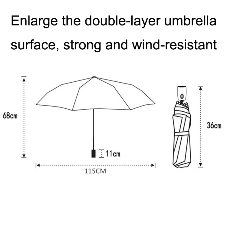 PARACHASE Ten-bone Double-layer Large Windproof Business Automatic Folding Umbrella(Navy) - Umbrellas by PARACHASE | Online Shopping South Africa | PMC Jewellery | Buy Now Pay Later Mobicred