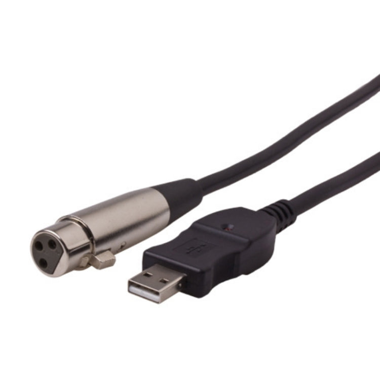 3m Microphone Connection Computer Cable USB To XLR(Black) - Microphone Audio Cable & Connector by PMC Jewellery | Online Shopping South Africa | PMC Jewellery