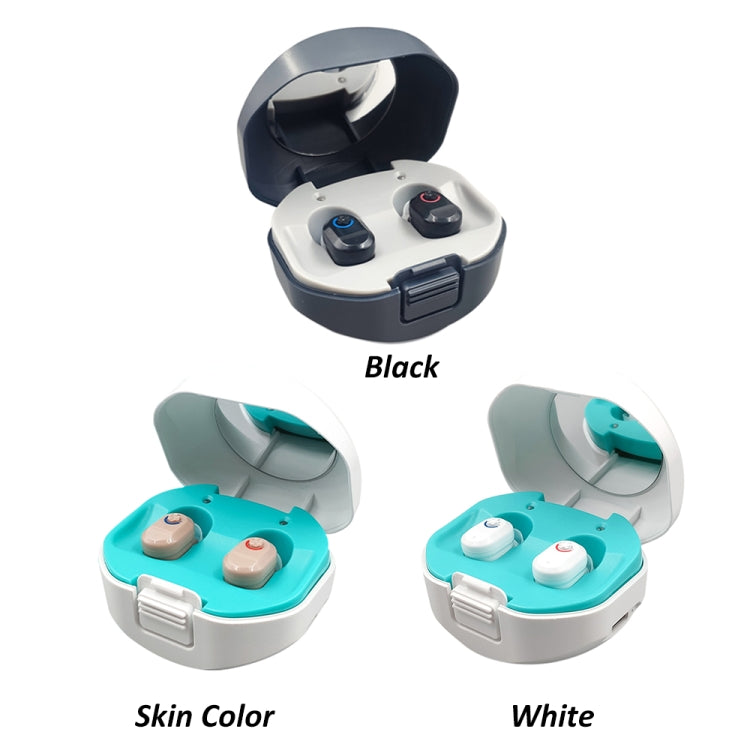 TWS On-Ear Sound Amplifier Hearing Aid with Charging Compartment(Skin Color) - Hearing Aids by null | Online Shopping South Africa | PMC Jewellery | Buy Now Pay Later Mobicred