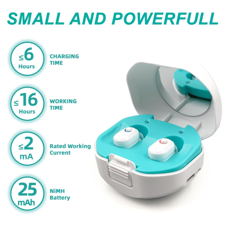 TWS On-Ear Sound Amplifier Hearing Aid with Charging Compartment(Black) - free shipping - PMC TechLife - Order now!