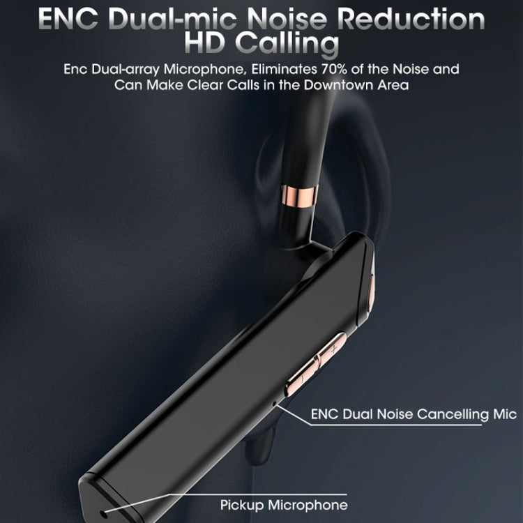 Bluetooth ENC Call Noise Reduction Hanging Earphones, Style: Qualcomm Chip Single Earphone - Bluetooth Earphone by PMC Jewellery | Online Shopping South Africa | PMC Jewellery