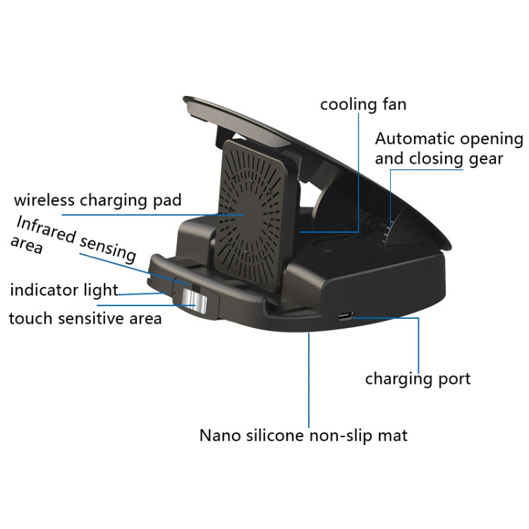 Car Intelligent Automatic Wireless Charge Mobile Phone Bracket - Wireless Charger Holders by PMC Jewellery | Online Shopping South Africa | PMC Jewellery