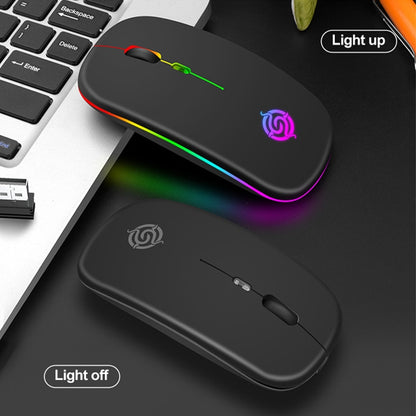 K-Snake BM110 RGB Lighting Effect Wireless Bluetooth Mouse(Silver) - Wireless Mice by K-Snake | Online Shopping South Africa | PMC Jewellery